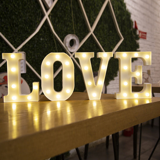 Letras y Números LED Luminosos para Decoración - Lámpara de Batería Romántica - Image 99