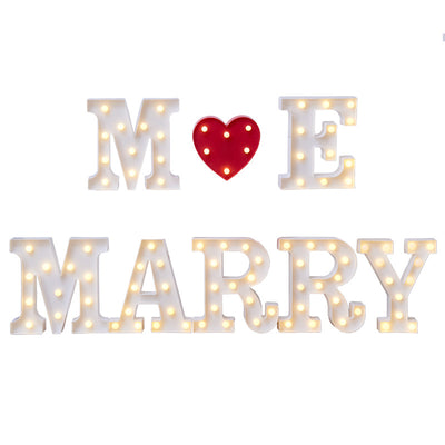 Letras y Números LED Luminosos para Decoración - Lámpara de Batería Romántica - Image 98