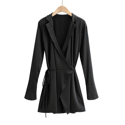 Vestido Camisero Coreano Elegante Manga Larga Cuello Clásico - Image 12