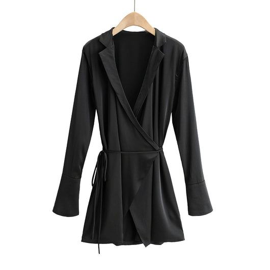 Vestido Camisero Coreano Elegante Manga Larga Cuello Clásico - Image 12