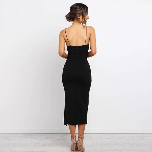 Vestido Formal Negro Corto Elegante para Eventos y Fiestas - Image 3
