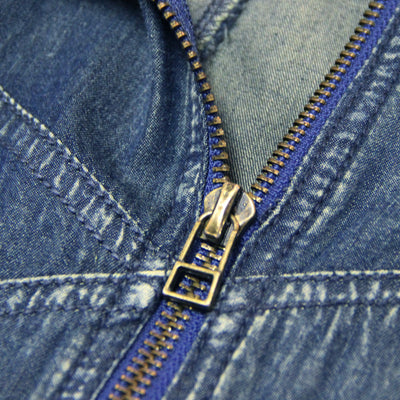 Mono Vaquero Retro Cintura Alta con Bordados y Efecto Reductor - Image 9