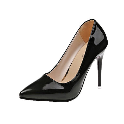Zapatos de Tacón Fino Elegantes para Mujer - Punta Aguda Charol Brillante - Image 4