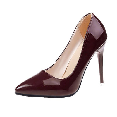 Zapatos de Tacón Fino Elegantes para Mujer - Punta Aguda Charol Brillante - Image 6