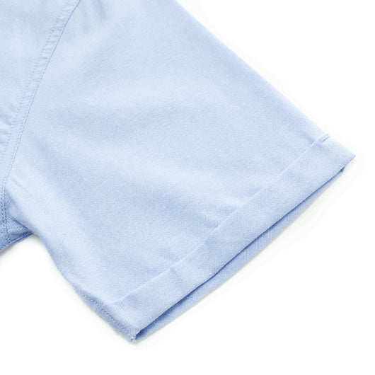 Camisa de Algodón Puro con Bolsillo - Manga Corta Color Sólido - Image 5
