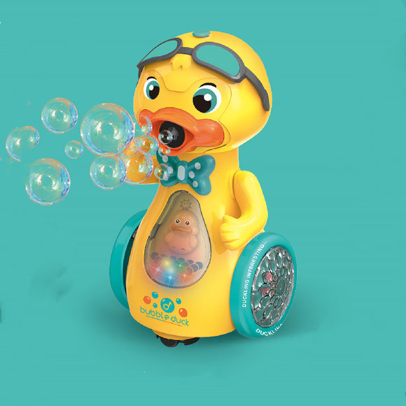 Brinquedo Elétrico de Bolhas com Rodas Universais, Luzes e Sons