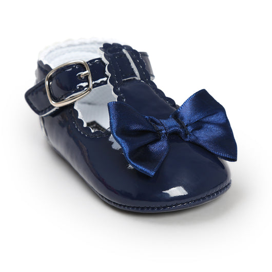 Zapatos de Princesa para Bebé con Moño y Espejo Brillante - Image 6