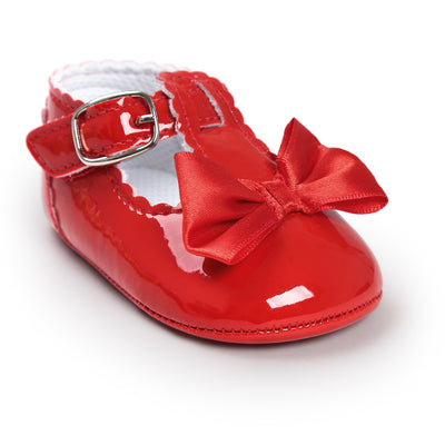 Zapatos de Princesa para Bebé con Moño y Espejo Brillante - Image 3