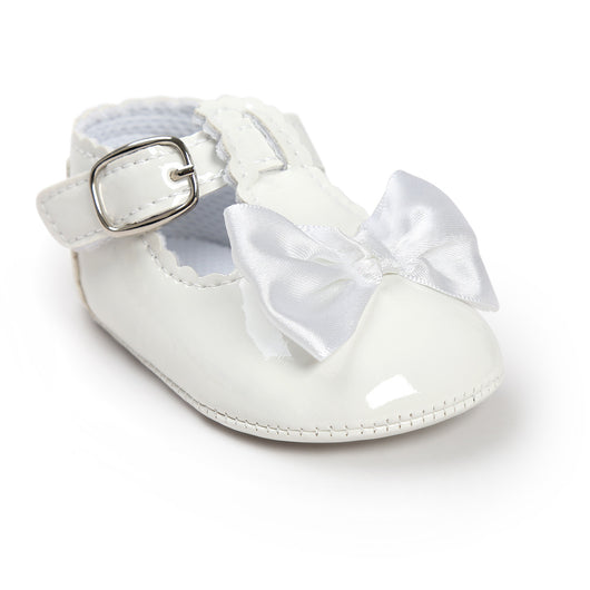 Zapatos de Princesa para Bebé con Moño y Espejo Brillante - Image 4