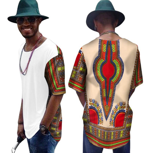 Camiseta de Algodón para Hombre con Diseño Africano Daxiji - Image 14