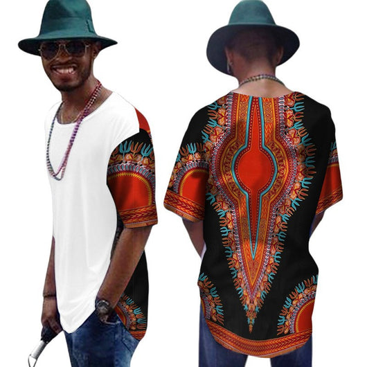 Camiseta de Algodón para Hombre con Diseño Africano Daxiji - Image 2