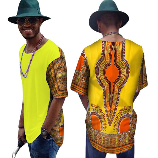 Camiseta de Algodón para Hombre con Diseño Africano Daxiji - Image 6