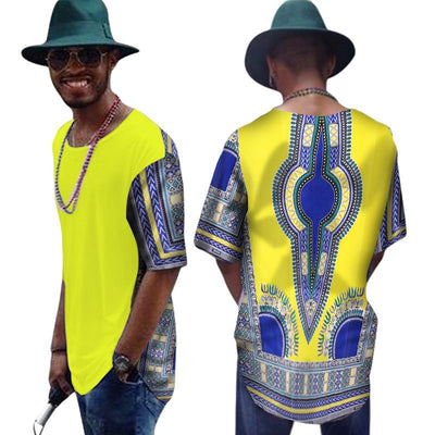 Camiseta de Algodón para Hombre con Diseño Africano Daxiji - Image 9