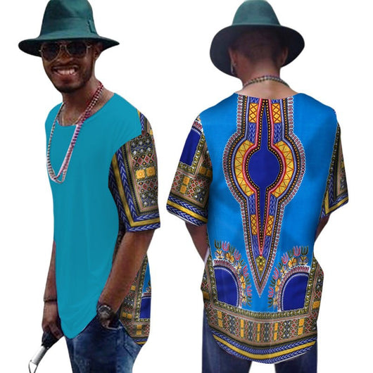 Camiseta de Algodón para Hombre con Diseño Africano Daxiji - Image 13
