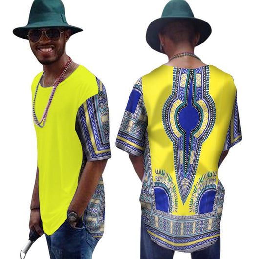 Camiseta de Algodón para Hombre con Diseño Africano Daxiji - Image 4