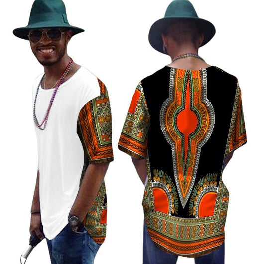 Camiseta de Algodón para Hombre con Diseño Africano Daxiji - Image 6