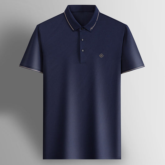 Camisa Polo de Seda Casual Business para Hombre - Manga Corta Transpirable - Image 7