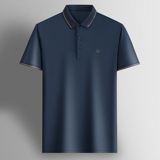 Camisa Polo de Seda Casual Business para Hombre - Manga Corta Transpirable - Image 6