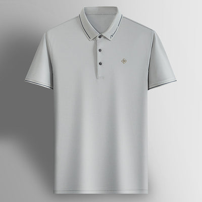 Camisa Polo de Seda Casual Business para Hombre - Manga Corta Transpirable - Image 3