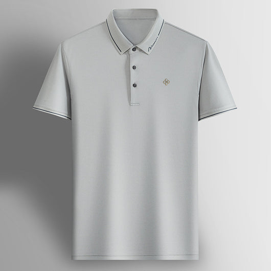 Camisa Polo de Seda Casual Business para Hombre - Manga Corta Transpirable - Image 3