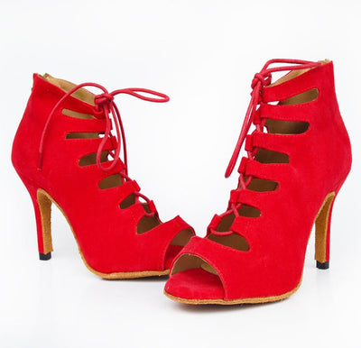 Zapatos de Baile Cómodos para Mujer con Tacón Medio-Alto y Suela Suave
