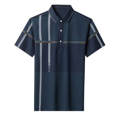Polo Ejecutivo de Seda Helada para Hombre - Manga Corta Fresca y Elegante - Image 4