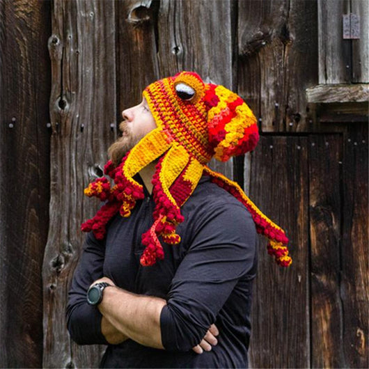 Gorro de Pulpo Tejido a Mano - Diseño Divertido y Único en Lana - Image 16