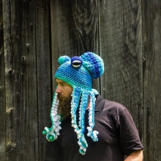 Gorro de Pulpo Tejido a Mano - Diseño Divertido y Único en Lana - Image 11