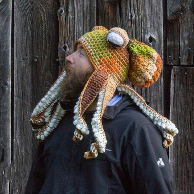 Gorro de Pulpo Tejido a Mano - Diseño Divertido y Único en Lana - Image 2