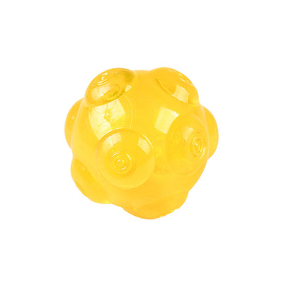 Translucent blue pet toy ball with textured nubs, designed for dogs to chew and play with. - Image 9