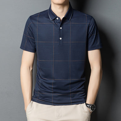 Camisa de Seda para Hombre sin Planchado - Rayas Ejecutivas Moderna