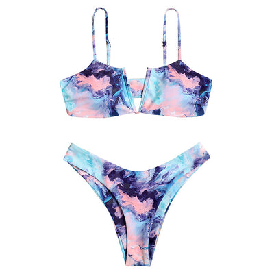 Bikini Tie-Dye Estilo Europeo - Traje de Baño Dividido de Moda - Image 7