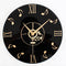 Reloj de Pared Estéreo 3D Notas Musicales Retro Dorado - Disco Vinilo Vintage