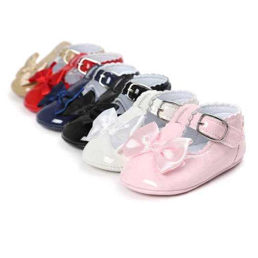 Zapatos de Princesa para Bebé con Moño y Espejo Brillante - Image 7