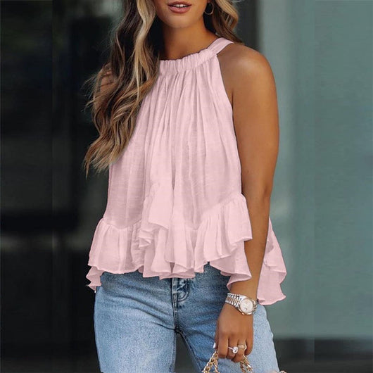 Chaqueta Casual Sin Mangas con Volantes - Estilo Verano para Mujer - Image 10