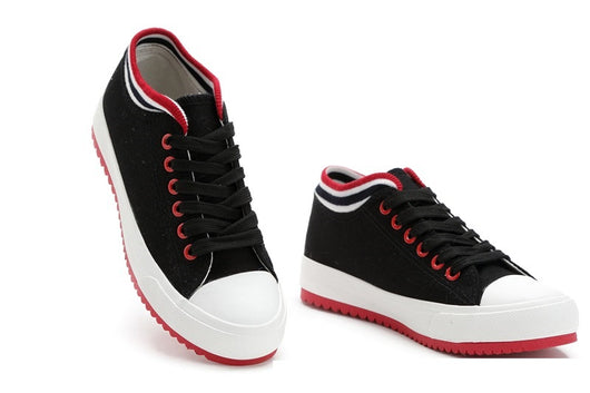 Zapatos de Lona Ligeros y Equilibrados para Mujer con Ribete de Color Sólido - Image 22
