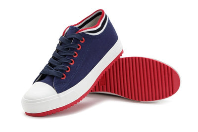 Zapatos de Lona Ligeros y Equilibrados para Mujer con Ribete de Color Sólido - Image 4