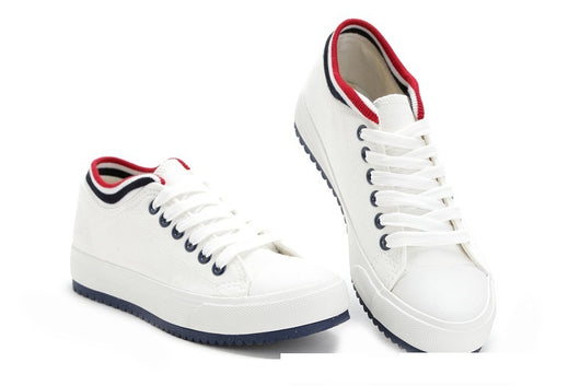 Zapatos de Lona Ligeros y Equilibrados para Mujer con Ribete de Color Sólido - Image 2