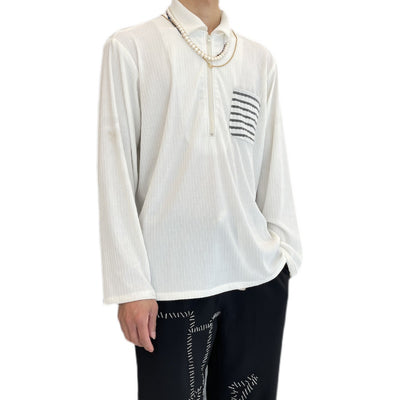 Blusa Blanca de Manga Larga Clásica y Versátil - Image 2