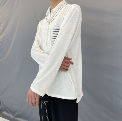 Blusa Blanca de Manga Larga Clásica y Versátil - Image 5