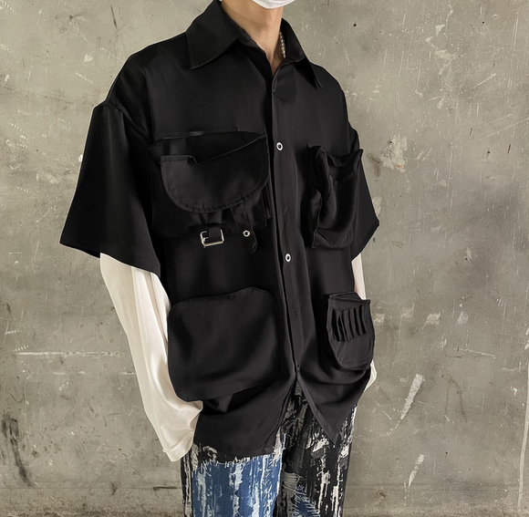 Camisa Casual Suelta de Manga Corta Ligera