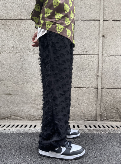 Pantalones Deportivos Holgados con Cintura Elástica y Textura Acanalada - Image 3