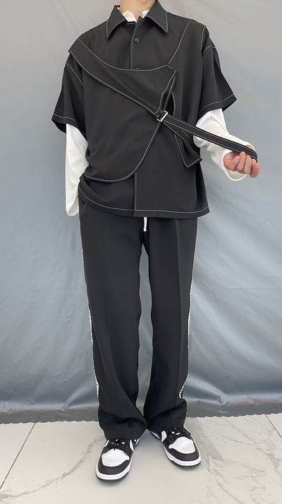 Chaleco Casual Negro de Manga Corta Unisex - Image 7