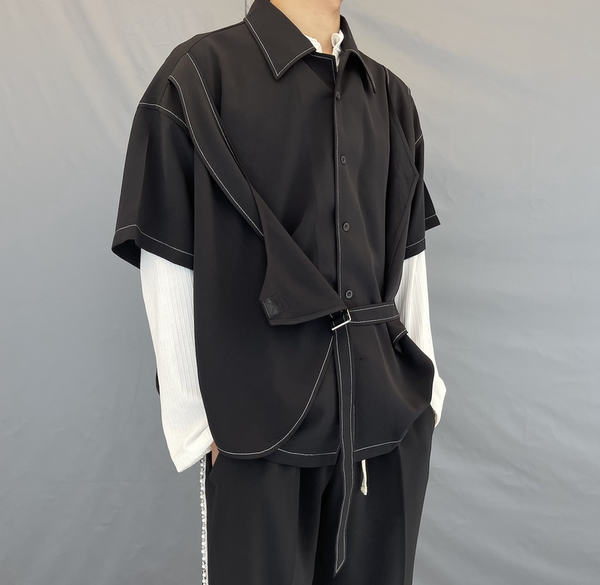 Chaleco Casual Negro de Manga Corta Unisex - Image 3