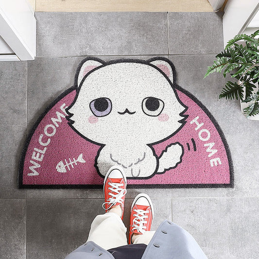 Tapete Entrada Gato Sedoso - Felpudo Decorativo para Puerta Principal