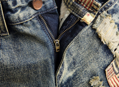 Pantalones Cortos Denim Rotos para Hombre - Estilo Five-point - Image 8