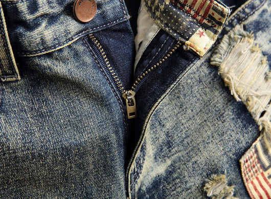 Pantalones Cortos Denim Rotos para Hombre - Estilo Five-point - Image 8
