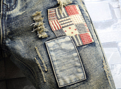 Pantalones Cortos Denim Rotos para Hombre - Estilo Five-point - Image 6