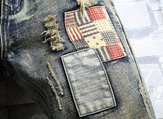 Pantalones Cortos Denim Rotos para Hombre - Estilo Five-point - Image 6