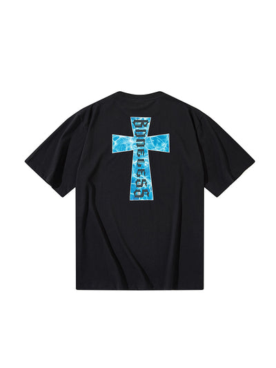 Playera Estampada Ripple con Letras Cruzadas - Image 4